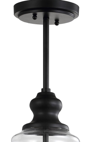 Adam Adjustable Metal/Glass LED Pendant - JONATHAN Y